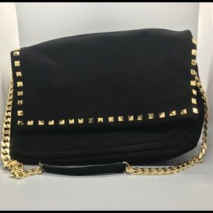NWOT ZARA Black Suede handbag